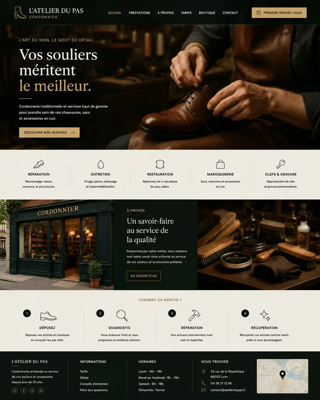 Exemple de site web créé par Studio MOZAYK